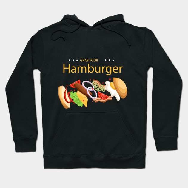 Grab Your Hamburger Hoodie by Mako Design 